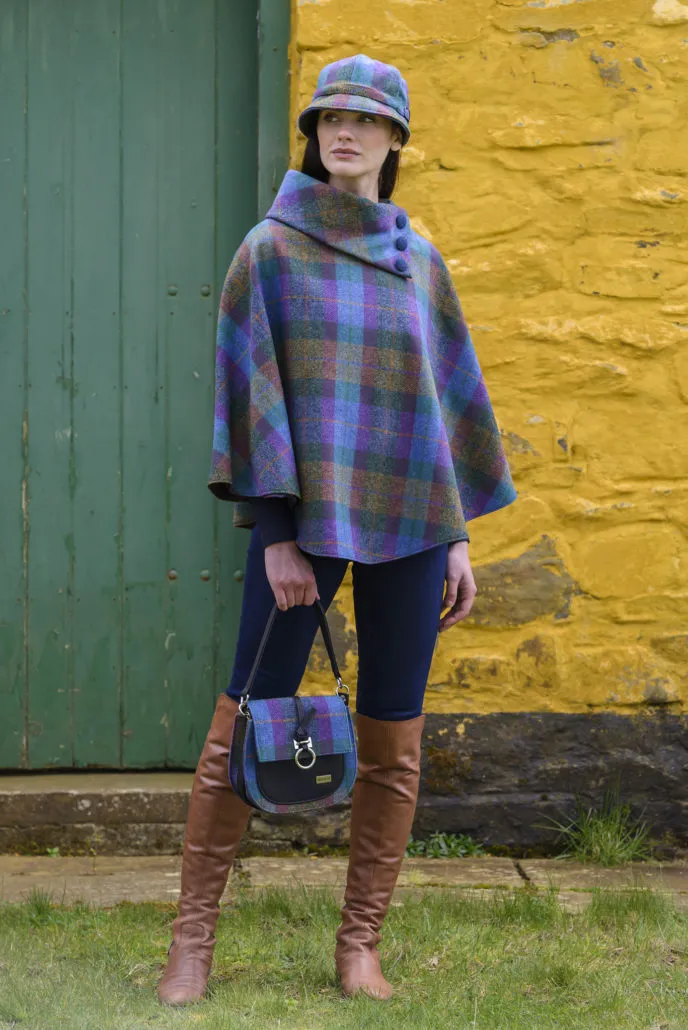 Irish Tweed Tartan Poncho [ 11 Colors ]