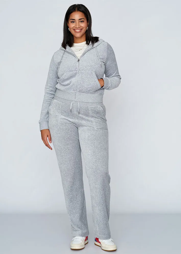 Juicy Couture Del Ray Classic Velour Bukser - Silver Marl