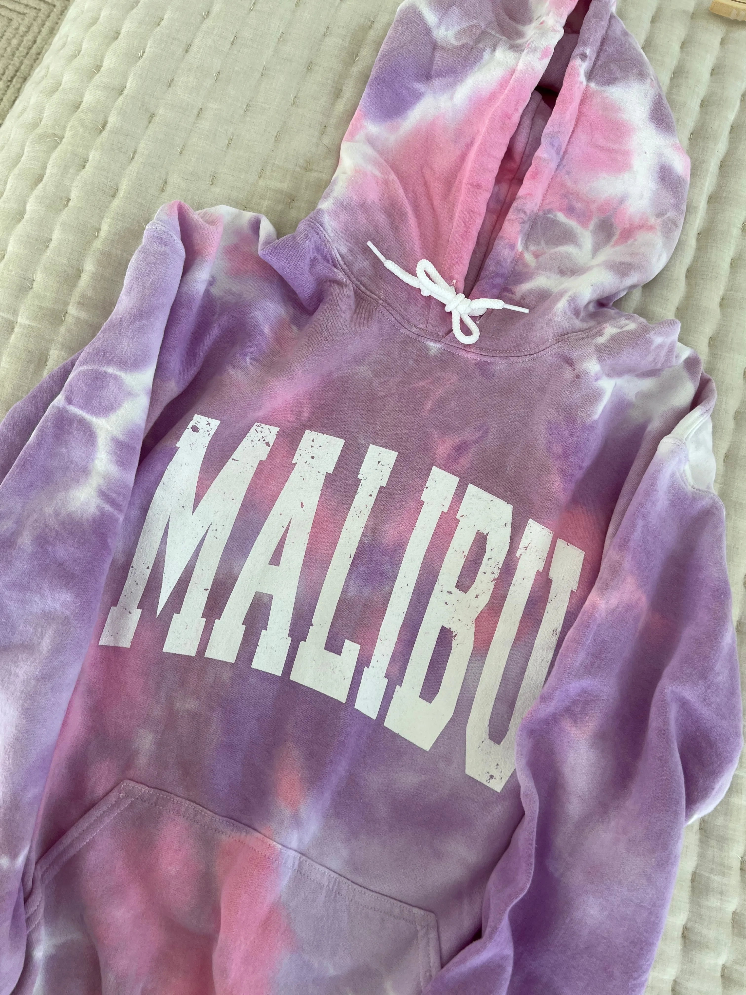 Malibu Beach Tie Dye Graphic Hoodie