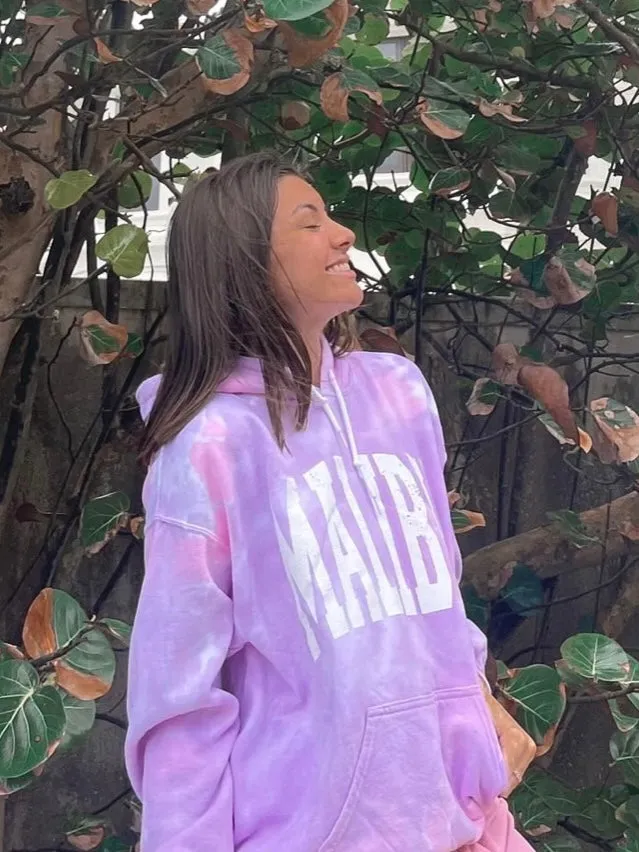 Malibu Beach Tie Dye Graphic Hoodie