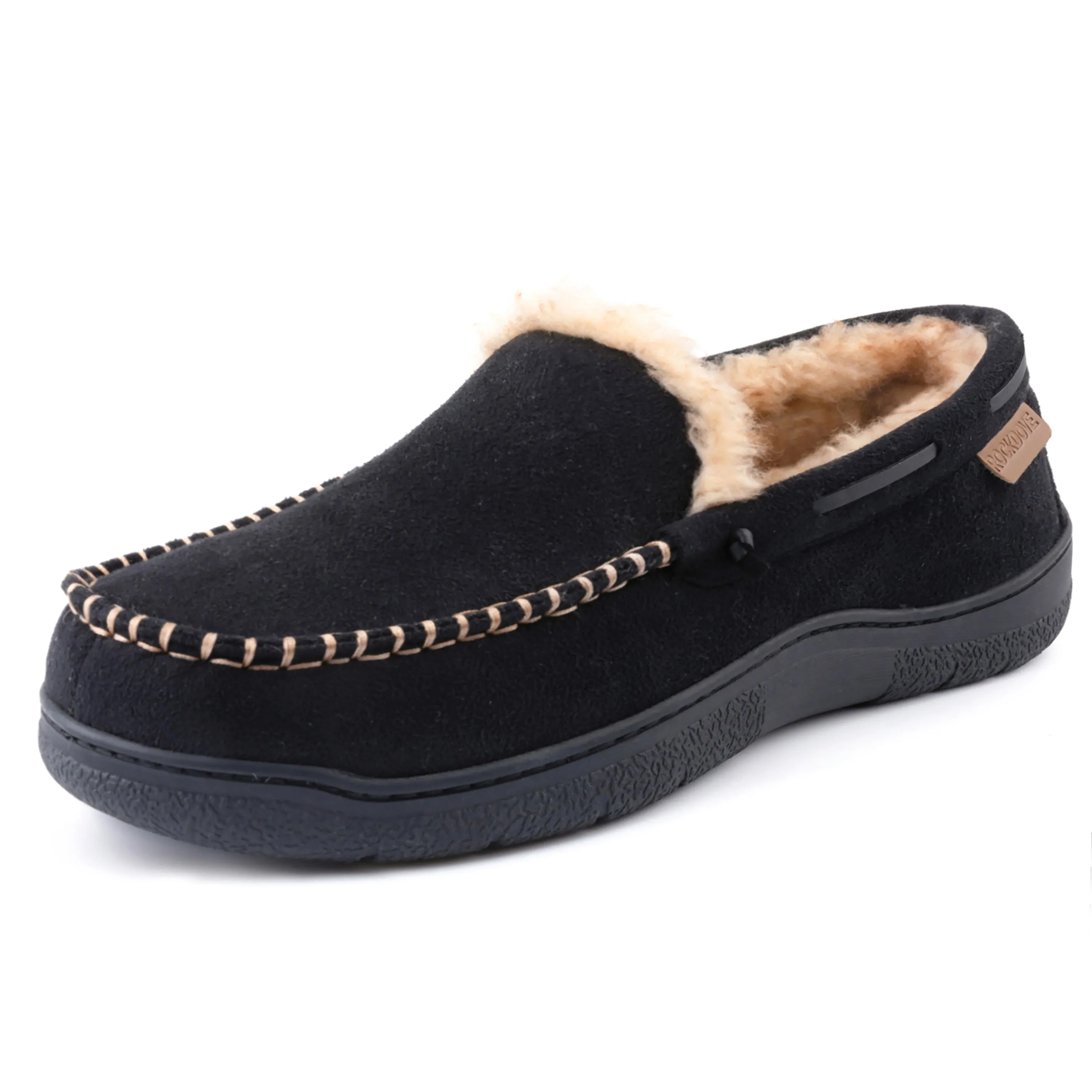 Men's Carter Wool Lined Microsuede Moc Slipper