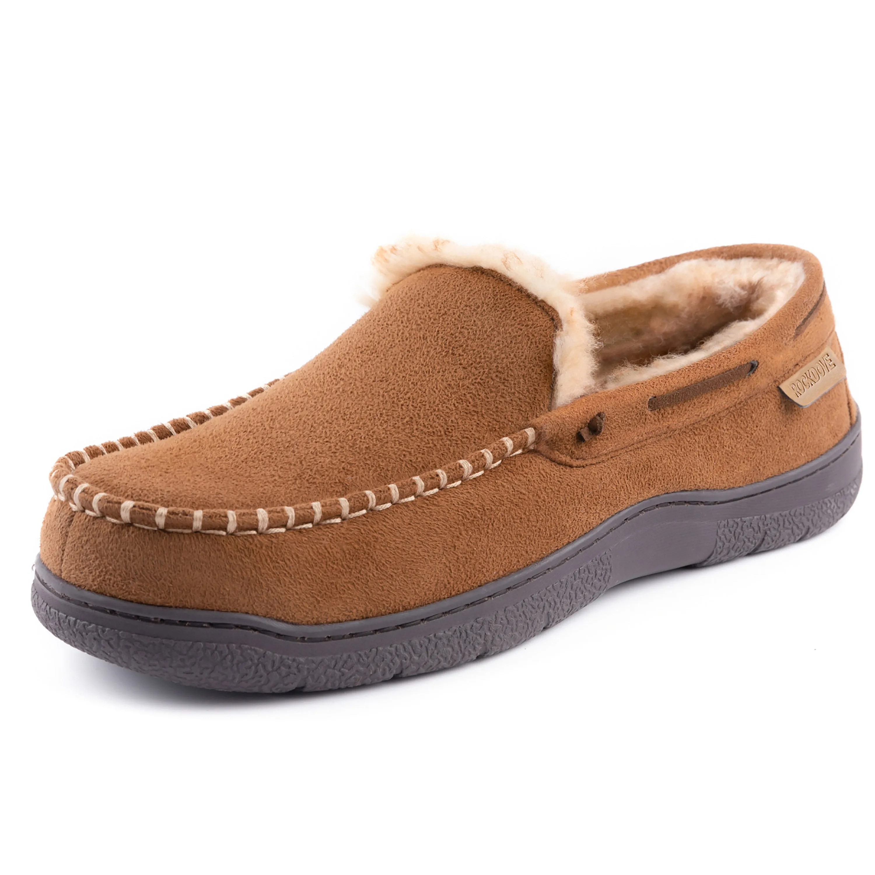 Men's Carter Wool Lined Microsuede Moc Slipper