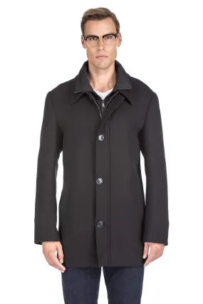 Men's Classic Fit Wool Blend Bibbed Topcoat