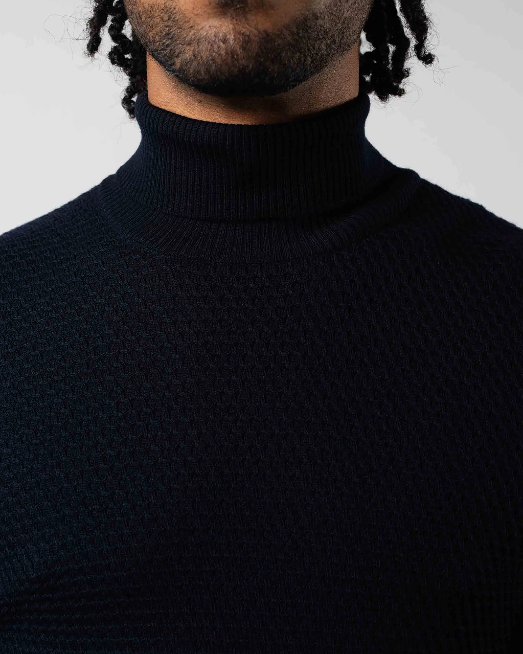 Micro Cable Turtleneck