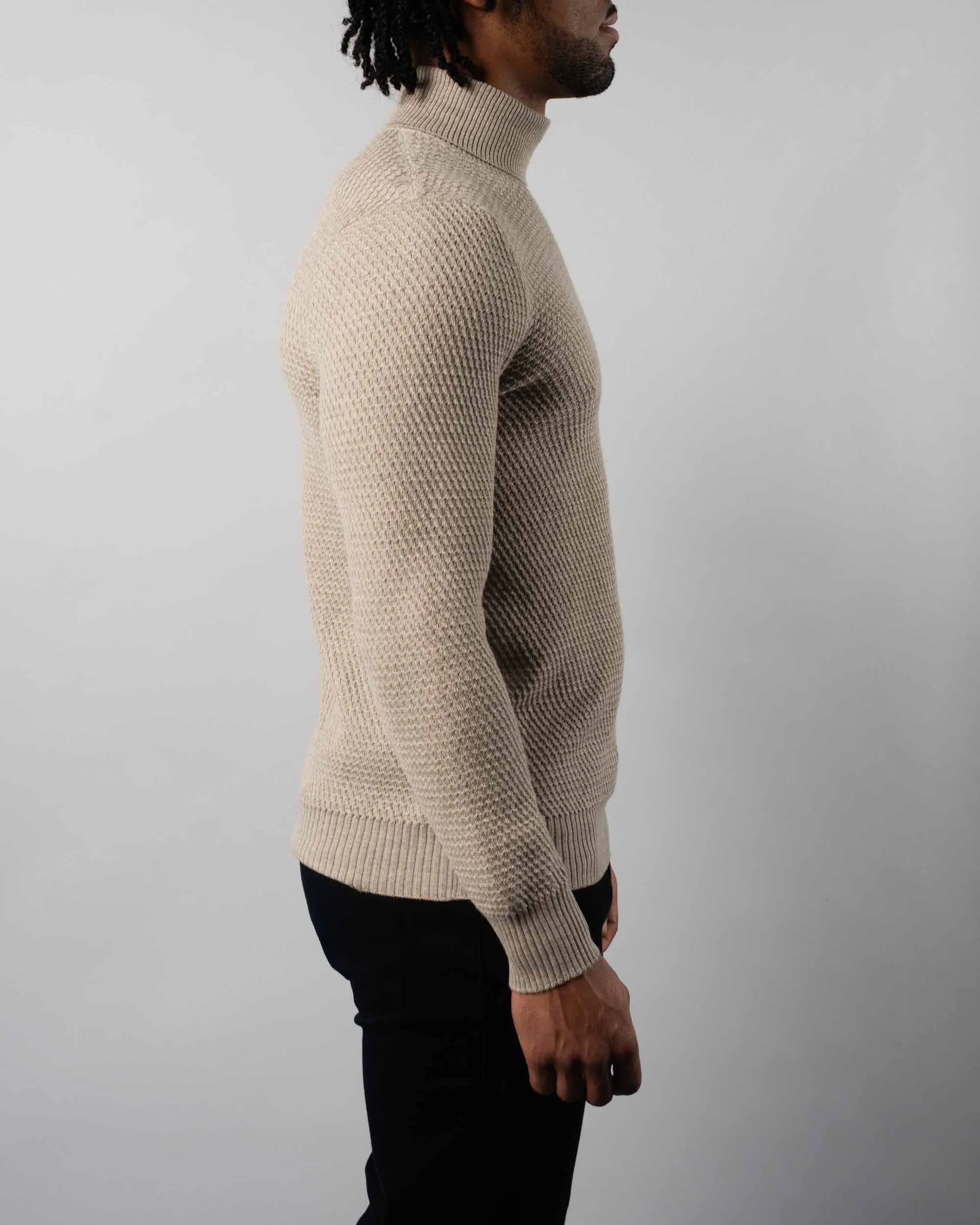 Micro Cable Turtleneck