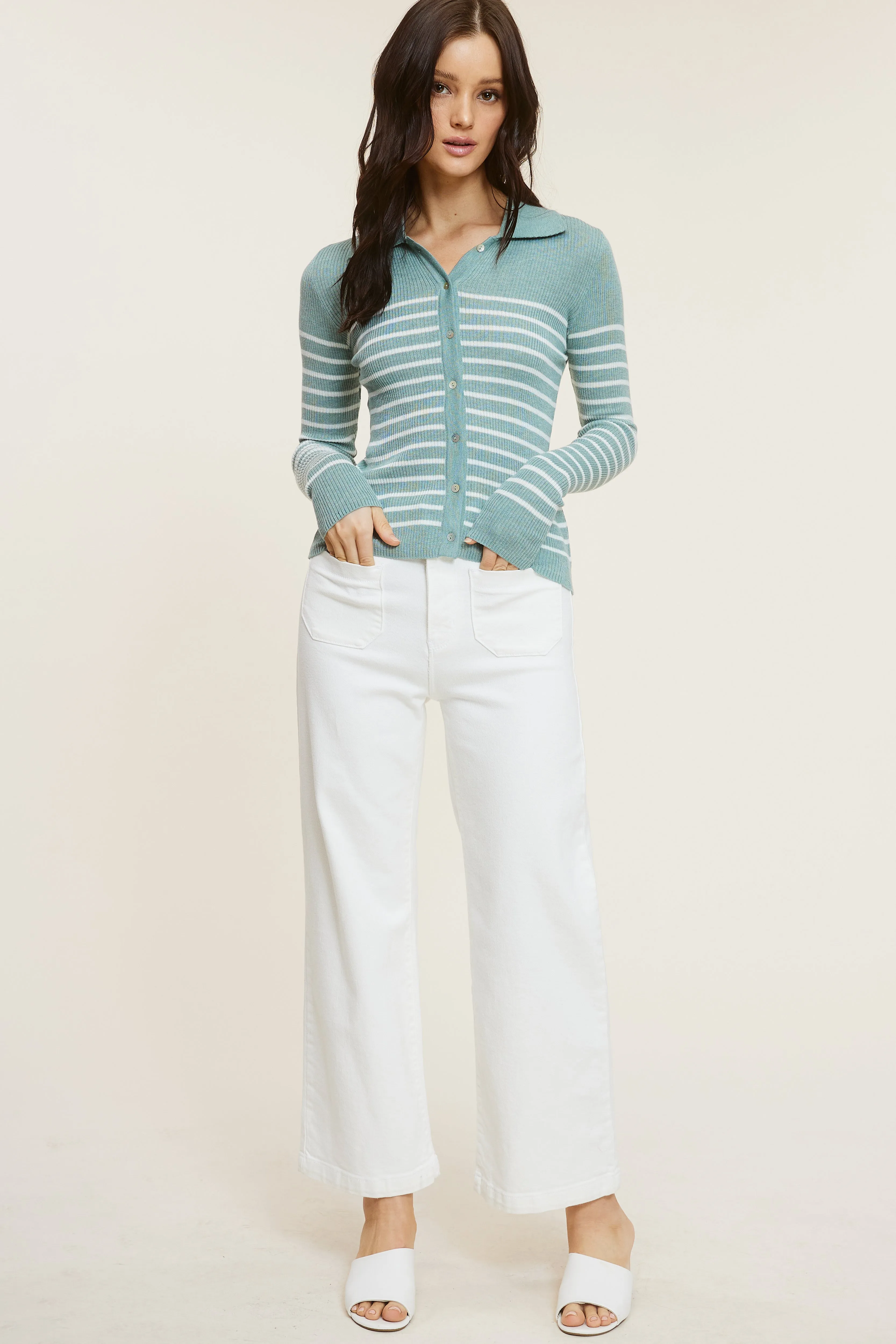 Mint Striped Long Sleeve