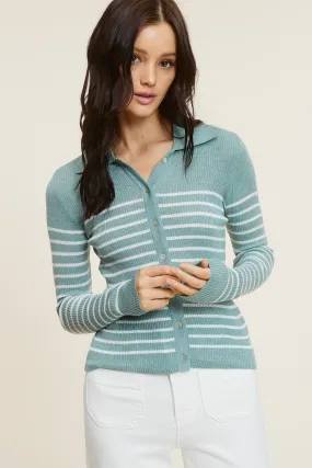 Mint Striped Long Sleeve