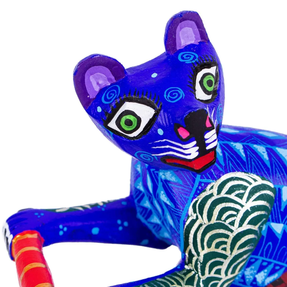 Novica Bicycle Cat Wool Alebrije Sculpture