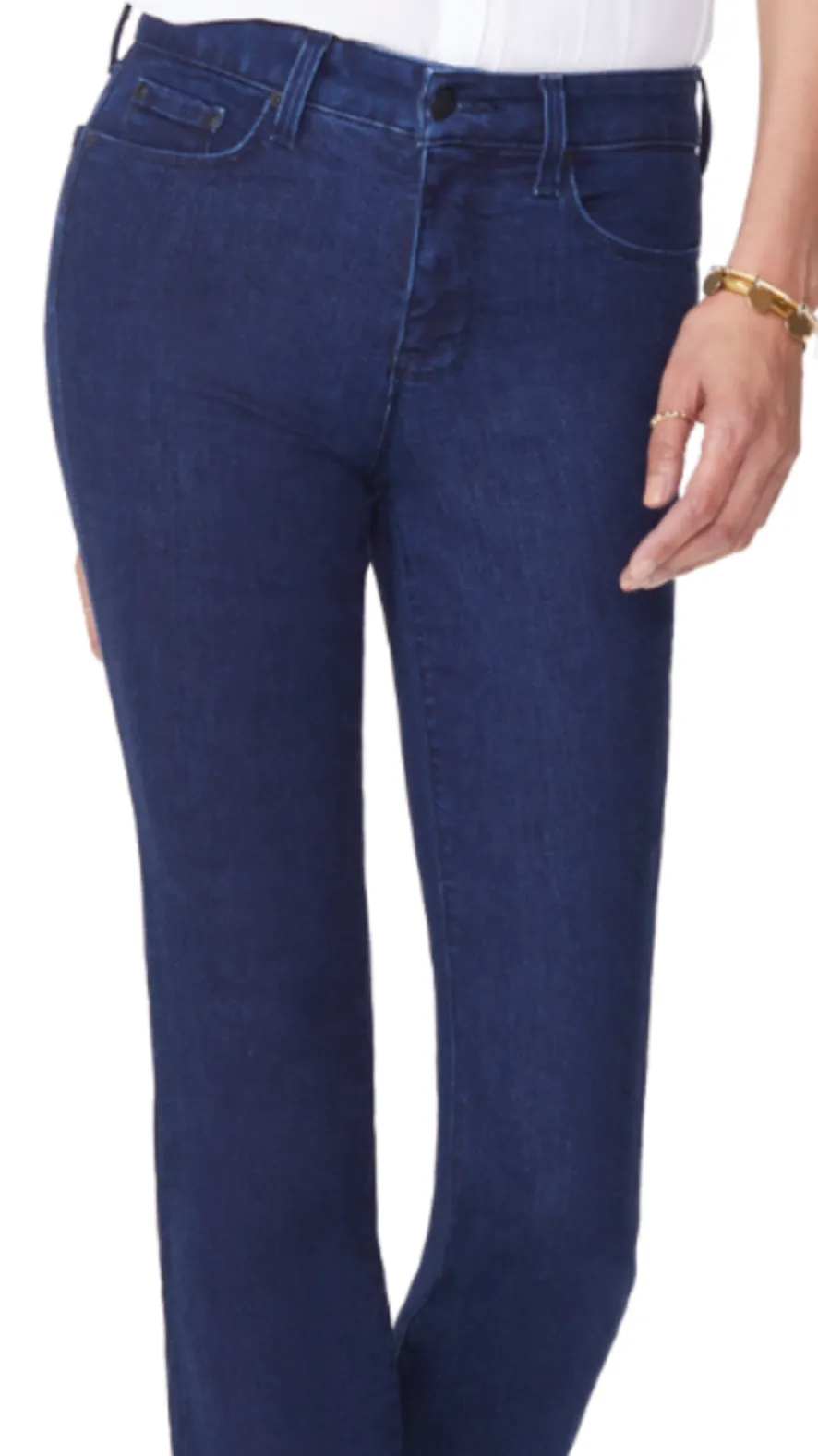 NYDJ Marilyn straight PETITE jeans (mid-rise, zip) 4 washes