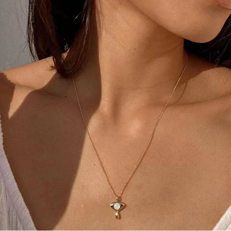 Opal Gold Chain Necklace