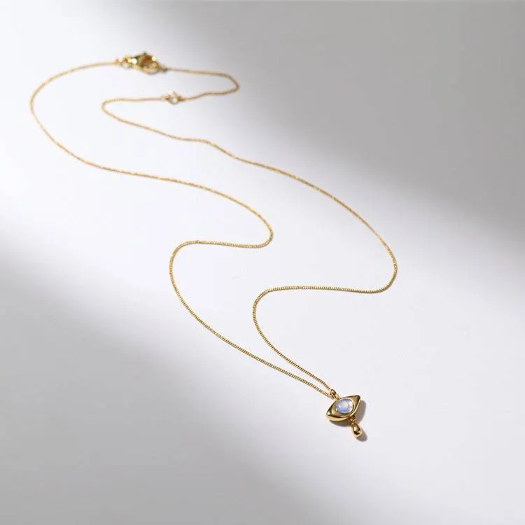 Opal Gold Chain Necklace