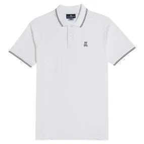 Psycho Bunny Mens Logan Pique Polo - White