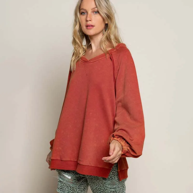 Pullover Back Cut Out Sweatshirt