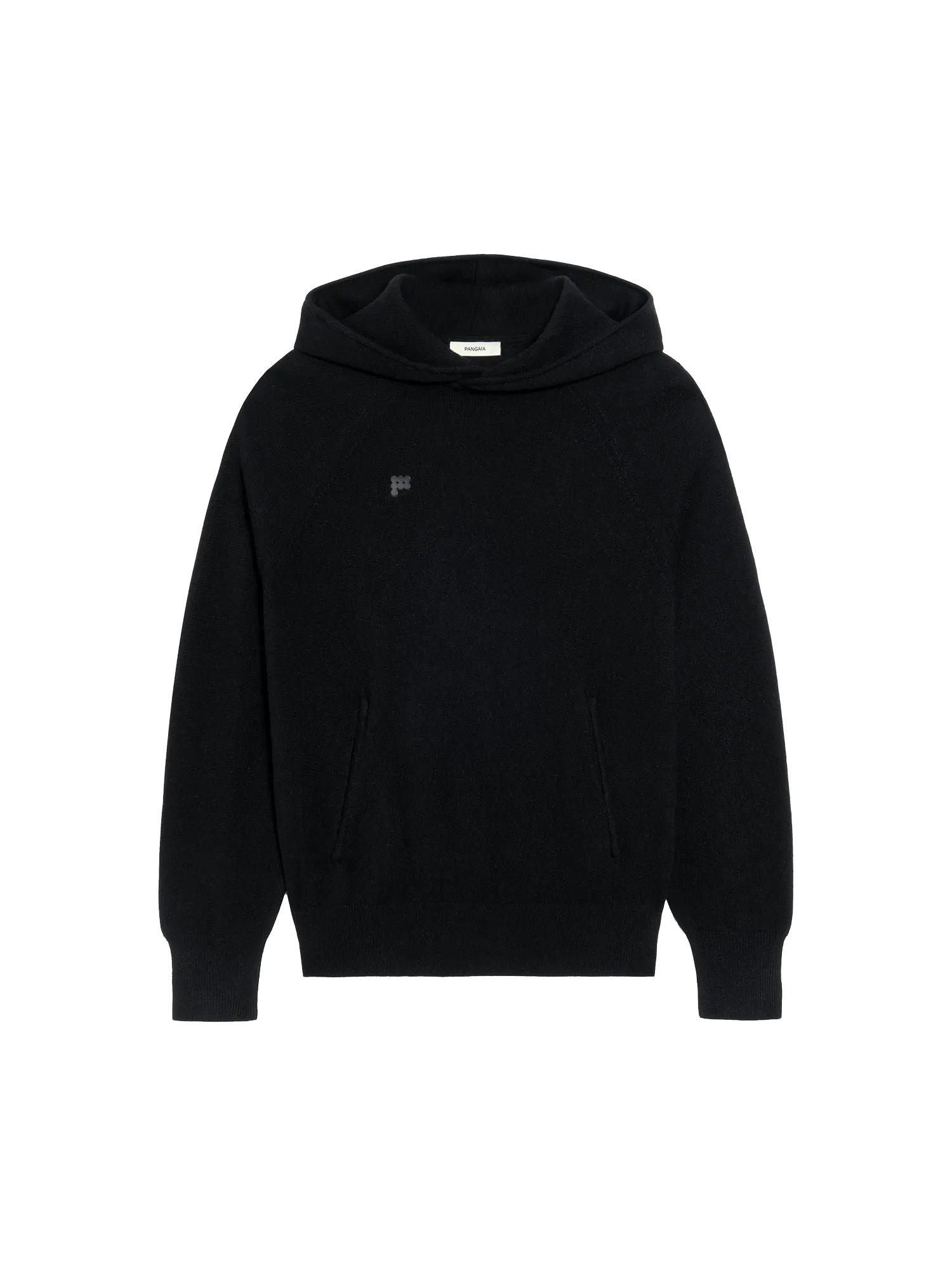 Recycled Cashmere Hoodie—black