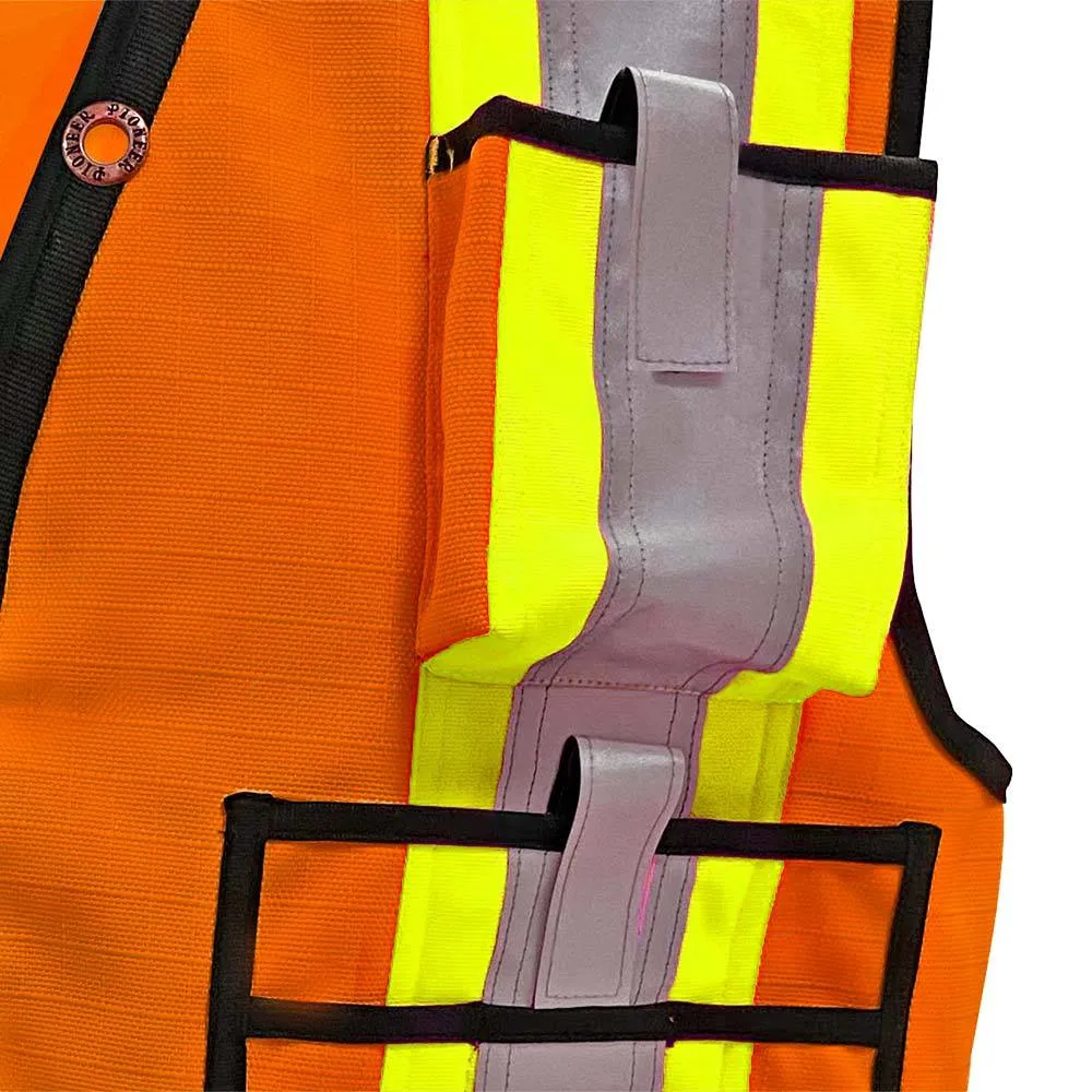 Safety Vest - Pioneer Hi-Viz 1200D High Denier Surveyor's Vest, 6676 / 6677