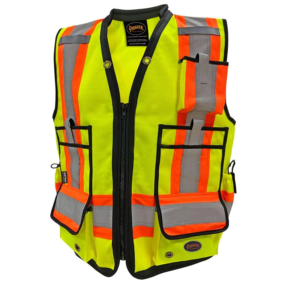 Safety Vest - Pioneer Hi-Viz 1200D High Denier Surveyor's Vest, 6676 / 6677