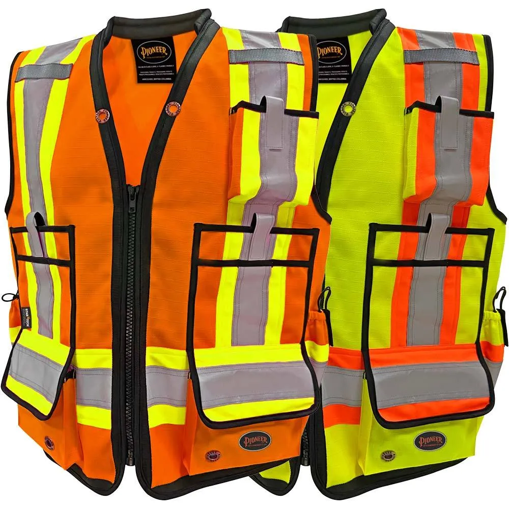 Safety Vest - Pioneer Hi-Viz 1200D High Denier Surveyor's Vest, 6676 / 6677