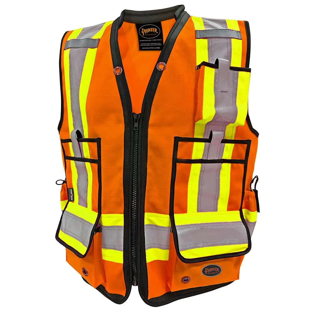 Safety Vest - Pioneer Hi-Viz 1200D High Denier Surveyor's Vest, 6676 / 6677