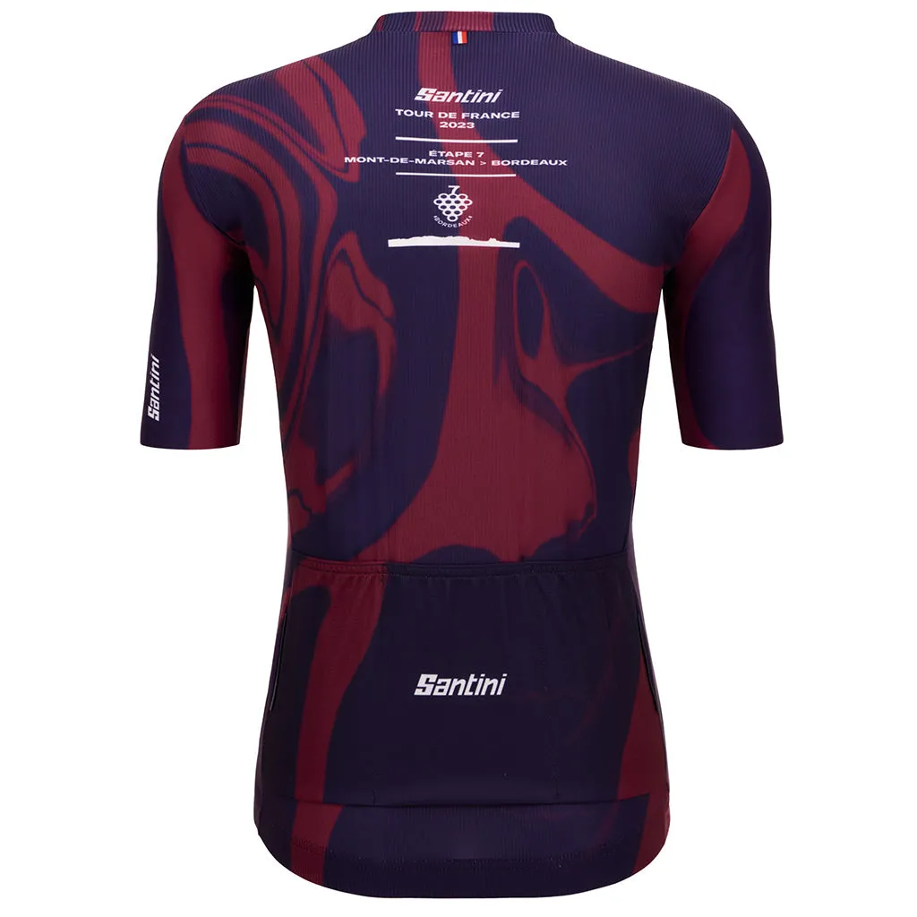 Santini TDF Bordeaux Jersey - Print