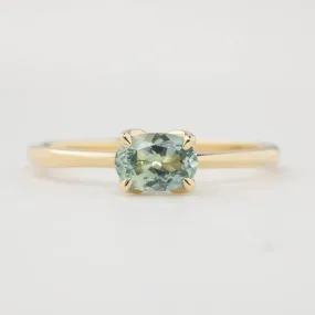 Sara Ring - 0.76ct Light Green Montana Sapphire (One of a kind)