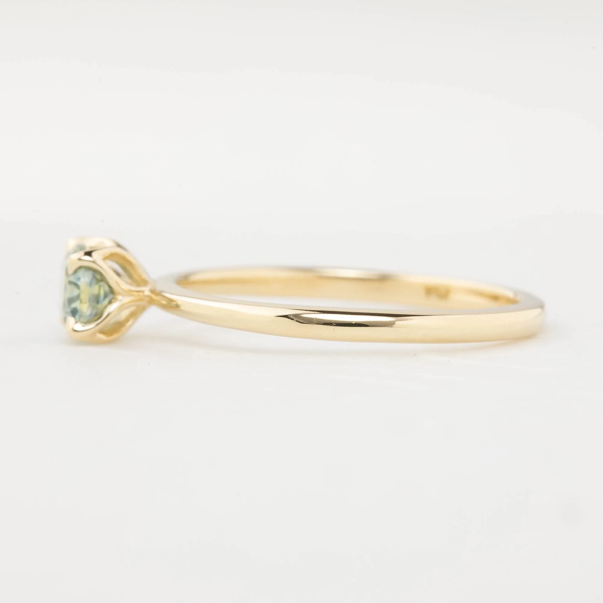 Sara Ring - 0.76ct Light Green Montana Sapphire (One of a kind)