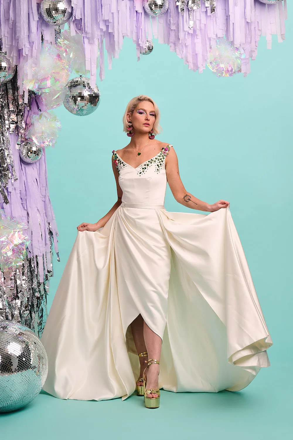 Satin Lily Overskirt