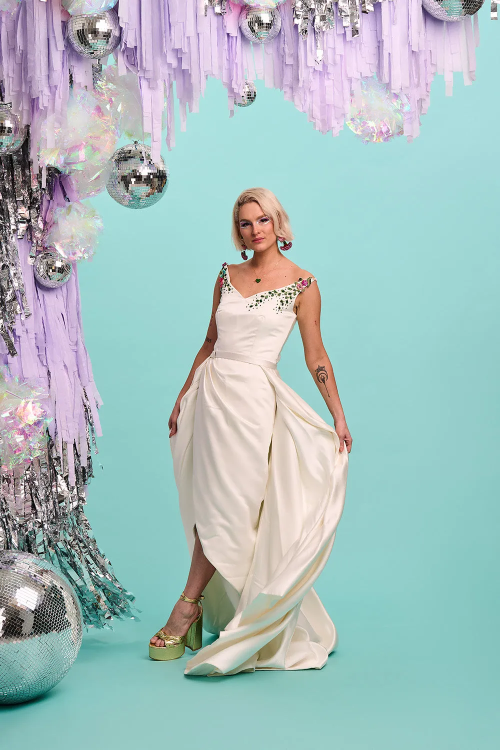 Satin Lily Overskirt