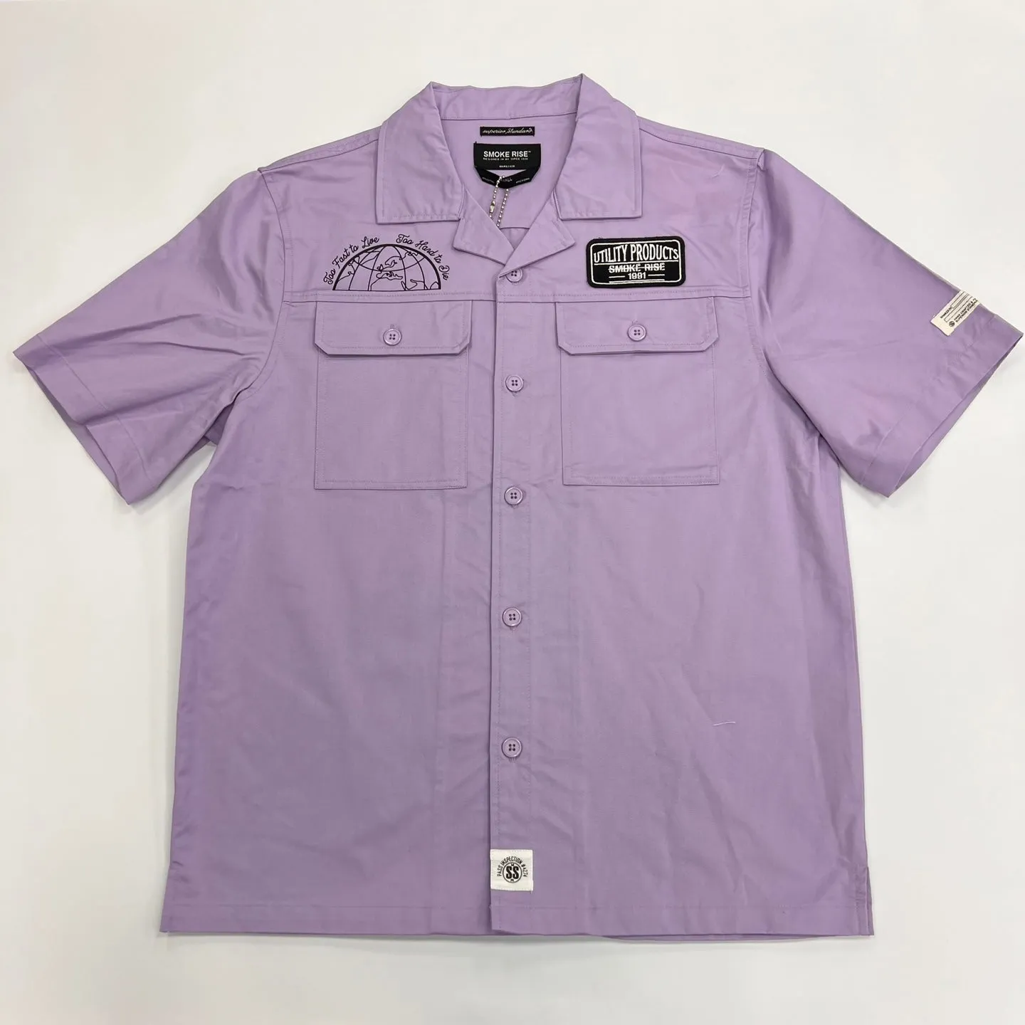 SMOKE RISE Printed Pitstop Polished Twill Shirt