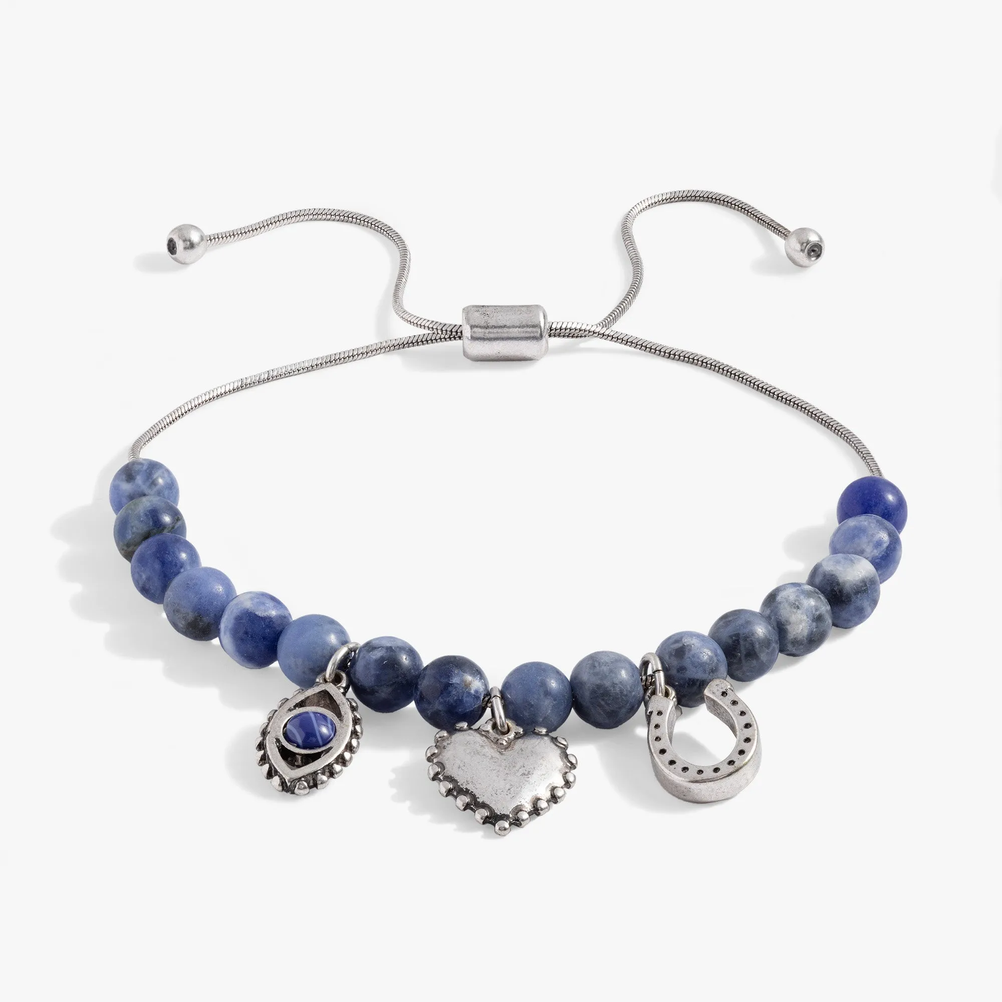 Sodalite Multicharm Bolo Bracelet