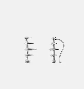 Sumba ear climber earrings | Sterling Silver - White Rhodium