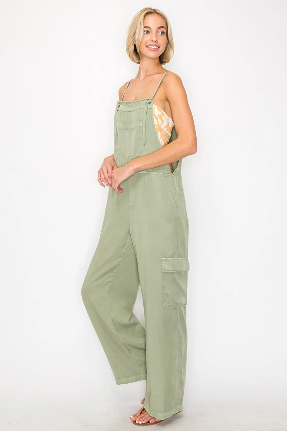 Sunset and Swim – Tencel-Overall mit weitem Bein