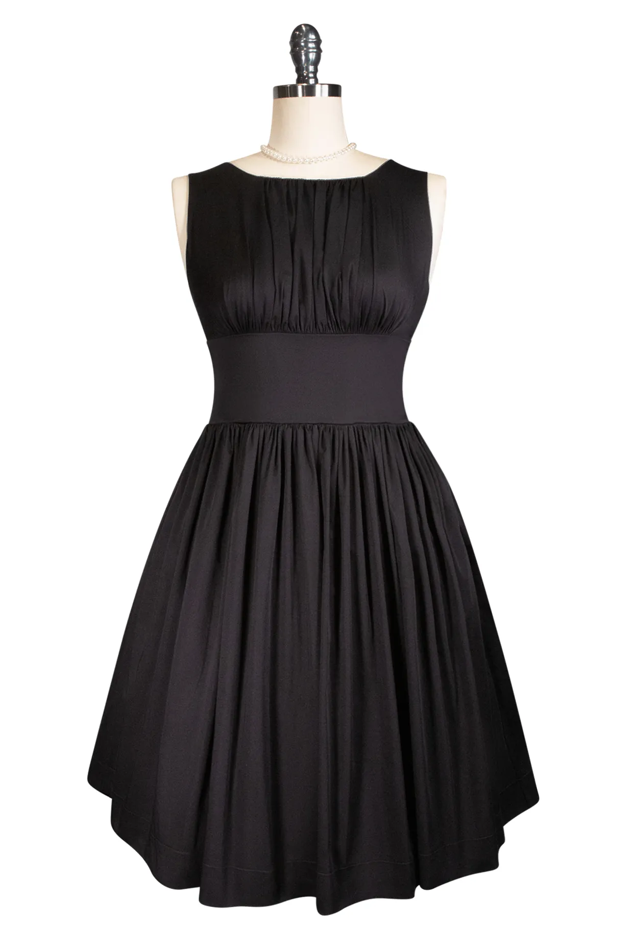 Tea Rose Classic Dress (Black)