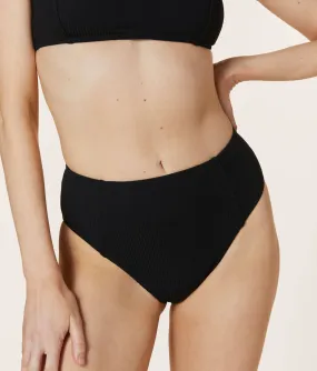 The High - Waisted - Cheeky - Bottom  - Ribbed - Black