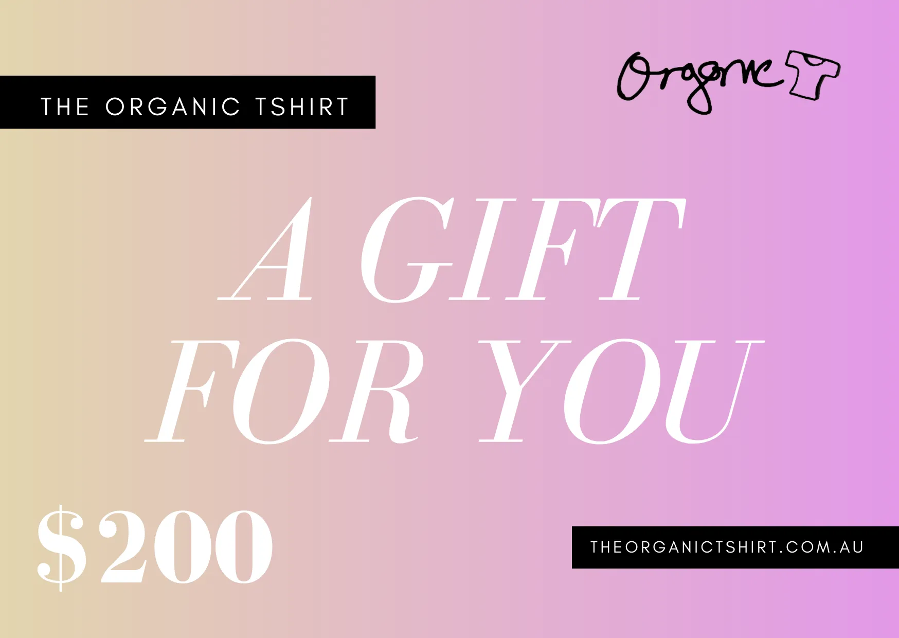 The Organic Tshirt E-Gift Card