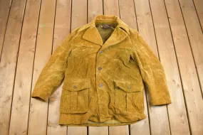 Vintage 1950s Campus Corduroy Fur Lined Jacket / Winter Jacket / Streetwear / Made in USA / 70s / True Vintage