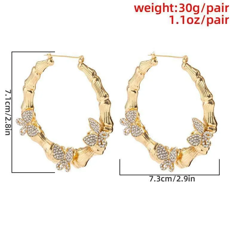 Women's Annulus Butterfly Earrings